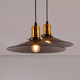 Metallic Cone Hanging Light - Industrial Style Pack Of 1/2/3 8.5’/10’ Wide Black Finish / 8.5’ 2