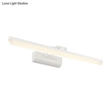 Metallic Cylinder Vanity Lamp - Led Wall Lighting For Bathroom 16/20 Long White Modern & Minimalist