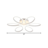 Metallic Flower Frame Led Ceiling Light - Warm/White Flushmount