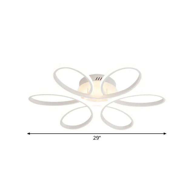 Metallic Flower Frame Led Ceiling Light - Warm/White Flushmount