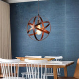 Metallic Interlocking Ring Pendant Lamp With Industrial Style – 1 Head Dining Room Down Lighting