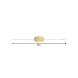 Metallic Led Gold Wall Mounted Vanity Sconce - Simple Style 16/23.5/31.5 W