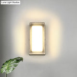 Metallic Led Outdoor Wall Sconce In Black - Simplicity Design