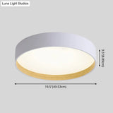 Metallic Modern Drum Flush Mount Ceiling Light Fixture