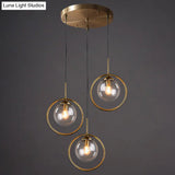 Mid-Century Globe Hanging Lamp With Glass Shade & Metal Ring - Perfect For Bedrooms