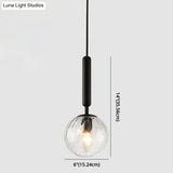 Mid-Century Hanging Glass Lamp With Globe Design - 1 Light Pendant For Bedroom