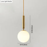 Mid-Century Hanging Glass Lamp With Globe Design - 1 Light Pendant For Bedroom