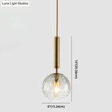 Mid-Century Hanging Glass Lamp With Globe Design - 1 Light Pendant For Bedroom