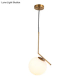 Mid Century Modern Glass Pendant Light - Sleek Hanging Fixture For Bedroom