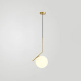 Mid Century Modern Glass Pendant Light - Sleek Hanging Fixture For Bedroom Yellow