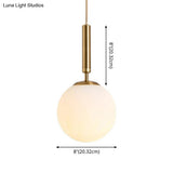 Mid-Century Modern White Glass Sphere Pendant Lighting - Ideal For Restaurants