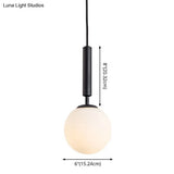 Mid-Century Modern White Glass Sphere Pendant Lighting - Ideal For Restaurants