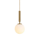 Mid-Century Modern White Glass Sphere Pendant Lighting - Ideal For Restaurants Bronze / 6