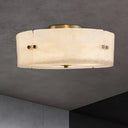 Mid Century White Glass Flush Mount Ceiling Light With 4 - Bulb Circle Design