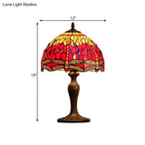 Mila - Dragonfly Table Lighting Stained Glass Tiffany Style Lamp