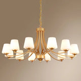 Milk Glass Chandelier: Elegant Cone Shade For Traditional Dining Room Ceiling Lighting 12 / Gold