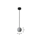 Mini Cement Pendant Light Grey Led Hanging Lamp For Bedroom - Simple & Novelty Design / Planet