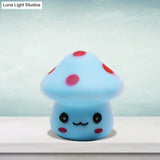 Mini Mushroom Led Nightlight - Cartoon Plastic Nursery Wall Lamp In 7 Color Light Options