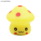 Mini Mushroom Led Nightlight - Cartoon Plastic Nursery Wall Lamp In 7 Color Light Options