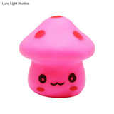 Mini Mushroom Led Nightlight - Cartoon Plastic Nursery Wall Lamp In 7 Color Light Options