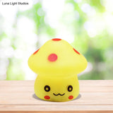 Mini Mushroom Led Nightlight - Cartoon Plastic Nursery Wall Lamp In 7 Color Light Options