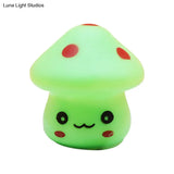 Mini Mushroom Led Nightlight - Cartoon Plastic Nursery Wall Lamp In 7 Color Light Options