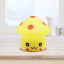 Mini Mushroom Led Nightlight - Cartoon Plastic Nursery Wall Lamp In 7 Color Light Options