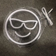 Mini Usb-Powered Led Smiley Nightstand Light - Contemporary White Plastic Wall Lamp