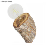 Mini Wood Wall Sconce Lodge Lighting For Living Room: Single Light