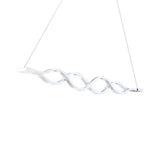 Minimal 2/4-Light Acrylic Led Island Light Fixture - White Waves Design In Warm/White