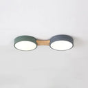 Minimal Acrylic Led Flush Mount Ceiling Light With Wood Arm 2 /
