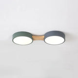 Minimal Acrylic Led Flush Mount Ceiling Light With Wood Arm 2 /