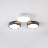 Minimal Acrylic Led Flush Mount Ceiling Light With Wood Arm 3 /