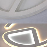 Minimal Flush Mount Led Ceiling Light Fixture - 16/19.5 Dia Thin Acrylic Grey Warm/White