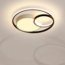 Minimal Led Flush Light - Black/White Circular Ceiling Lighting With Acrylic Shade