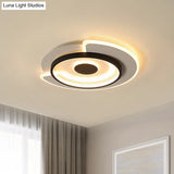 Minimal Thin Round Led Flush Mount Ceiling Light (18’/21.5’) For Hotel With Acrylic Surface In