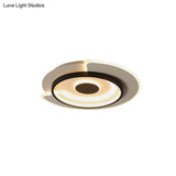 Minimal Thin Round Led Flush Mount Ceiling Light (18’/21.5’) For Hotel With Acrylic Surface In