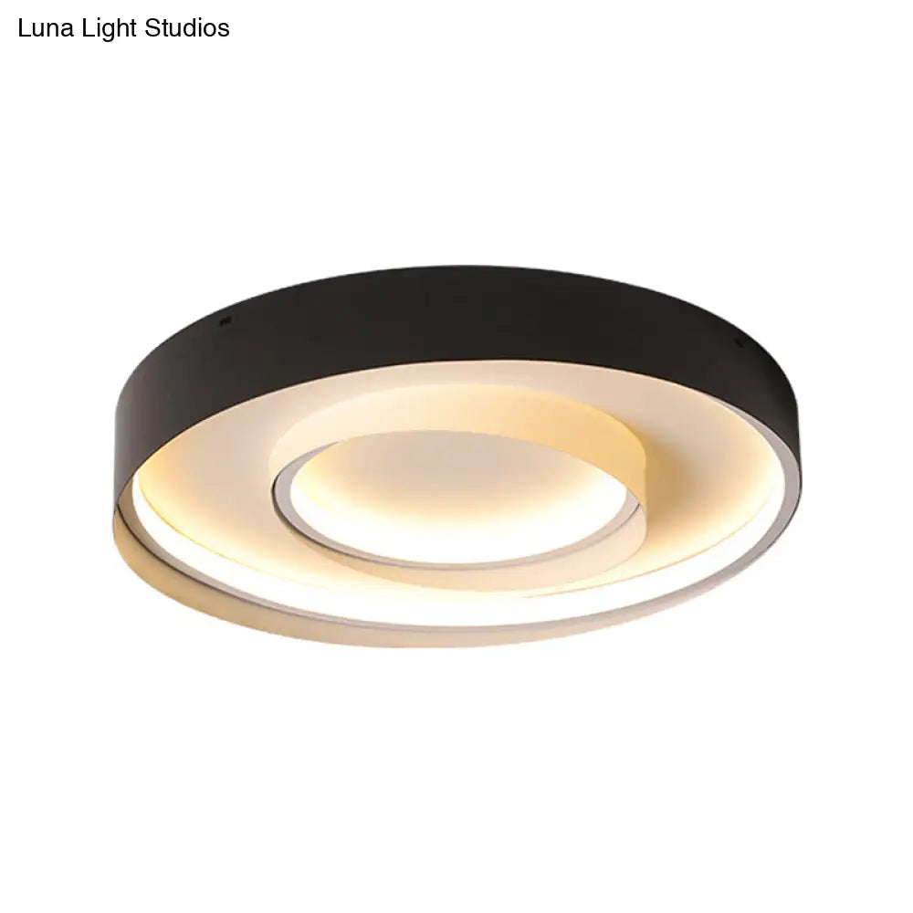 Minimalist 2 - Circle Led Hotel Flush Mount Light - 18/22 Inch Diameter Warm/White