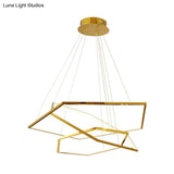 Minimalist 3-Tier Led Pendant Chandelier In Light Wood And Acrylic With Warm/Natural