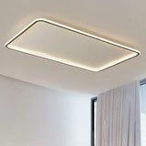 Minimalist Acrylic Black Led Flush Mount Fixture - Rectangular Frame / 23.5’ Third Gear
