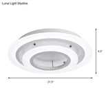 Minimalist Acrylic Flush Mount Led Ceiling Lamp - Multi-Layer 2/3/4-Head Warm/White Light