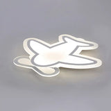Minimalist Acrylic Flush-Mount Led Ceiling Lamp - White / Remote Control Stepless Dimming 24
