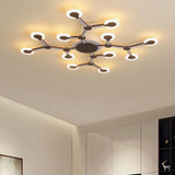 Minimalist Acrylic Flushmount Starburst Ceiling Light Fixture In Warm/White - 33.5’/39’ Wide
