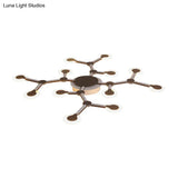 Minimalist Acrylic Flushmount Starburst Ceiling Light Fixture In Warm/White - 33.5’/39’ Wide