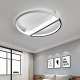 Minimalist Acrylic Led Ceiling Light - Flush Mount Ring Design Black - White / 17’ White