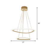 Minimalist Acrylic Led Chandelier - 2/3-Tier Triangular Lounge Pendant Light In Warm/White