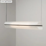 Minimalist Acrylic Pipe Led Hanging Lamp - Clear Island Light Fixture