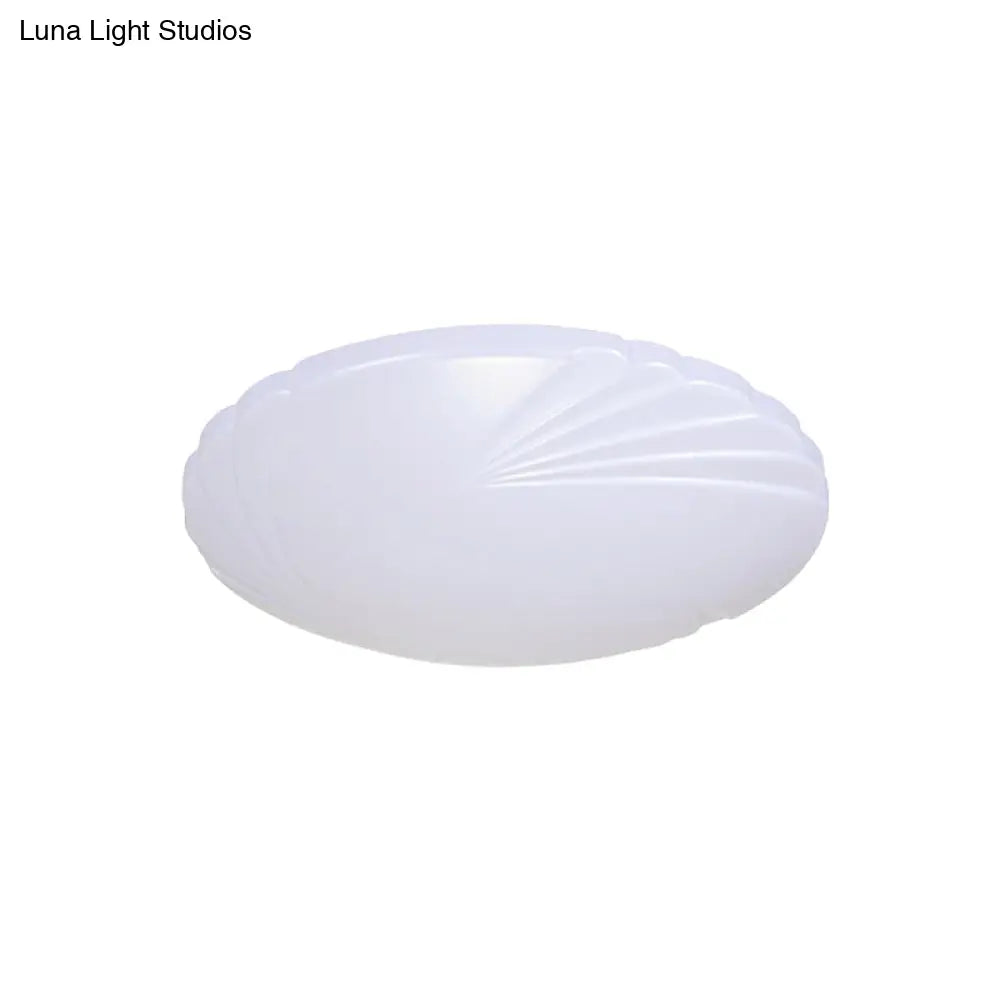 Minimalist Acrylic Shade Led Ceiling Flush Mount - 7.5’/9’/12’ Dia White Light For Bedroom