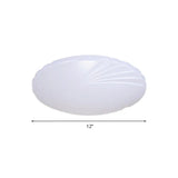 Minimalist Acrylic Shade Led Ceiling Flush Mount - 7.5/9/12 Dia White Light For Bedroom