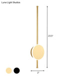 Minimalist Acrylic Wall Sconce With Led Light In Black/White - Available 3 Sizes